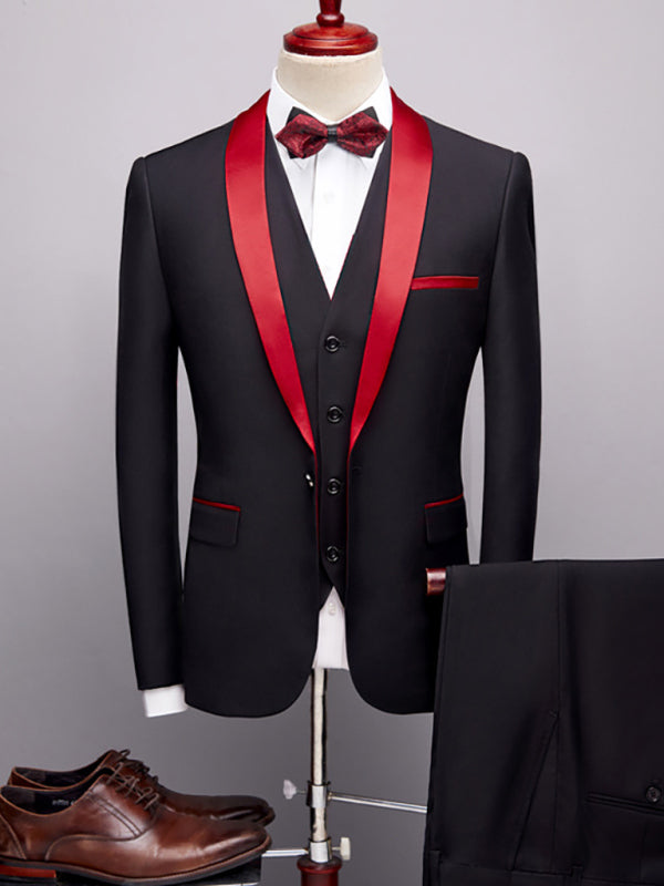 Men's Stylish Lapel Collar Evening Suit