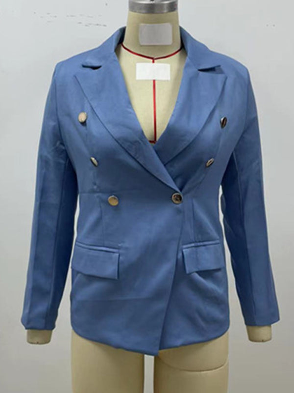 Temperament cross-border long sleeved small suit jacket women's versatile