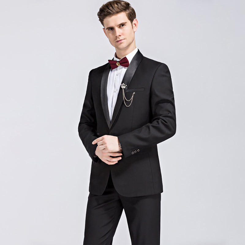 Men's Stylish Lapel Collar Evening Suit