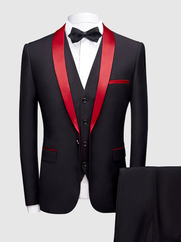 Men's Stylish Lapel Collar Evening Suit